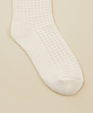 Unisex Waffle Crew Socks Pique