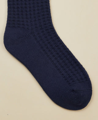 Unisex Waffle Crew Socks Pique